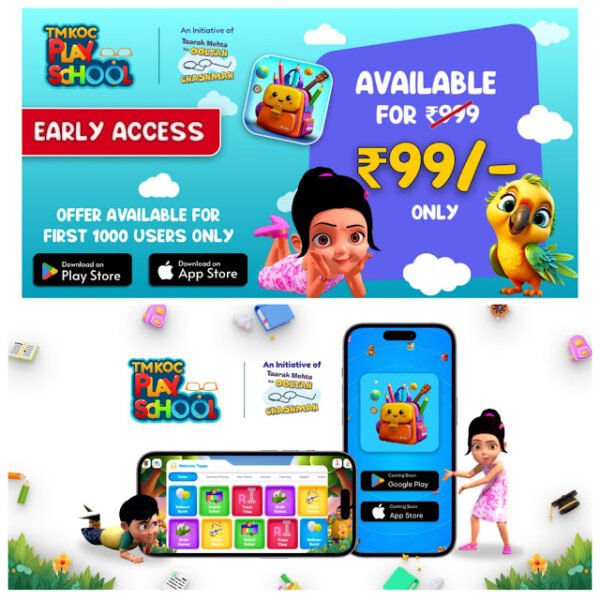 Neela Mediatech announces the early access of its TMKOC PLAYSCHOOL; the gamified education app to first 1000 users at just INR 99/-
